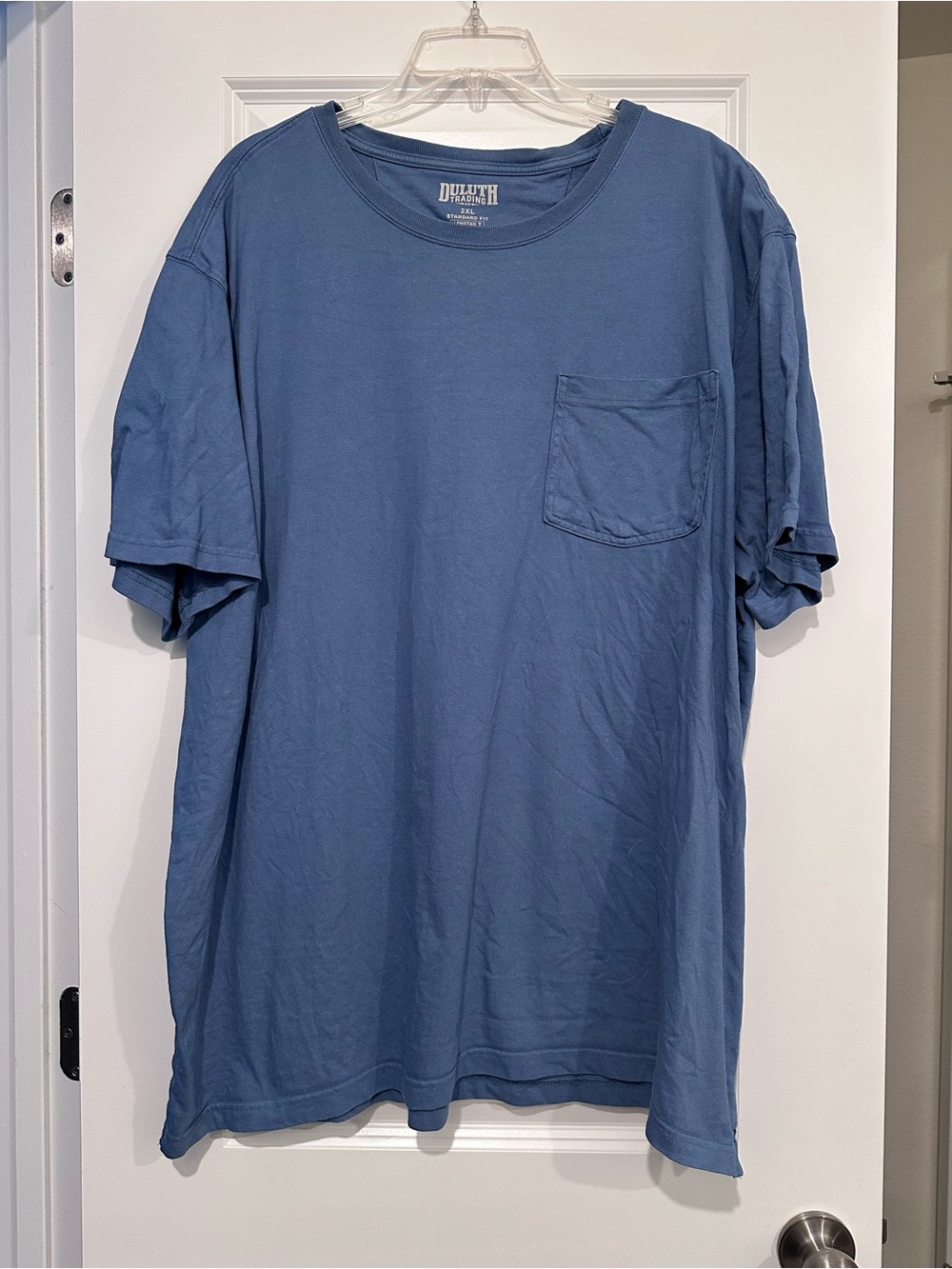 Duluth Trading Co Blue Standard Fit Longtail T Short-Sleeve Pocket Tee Size 2XL